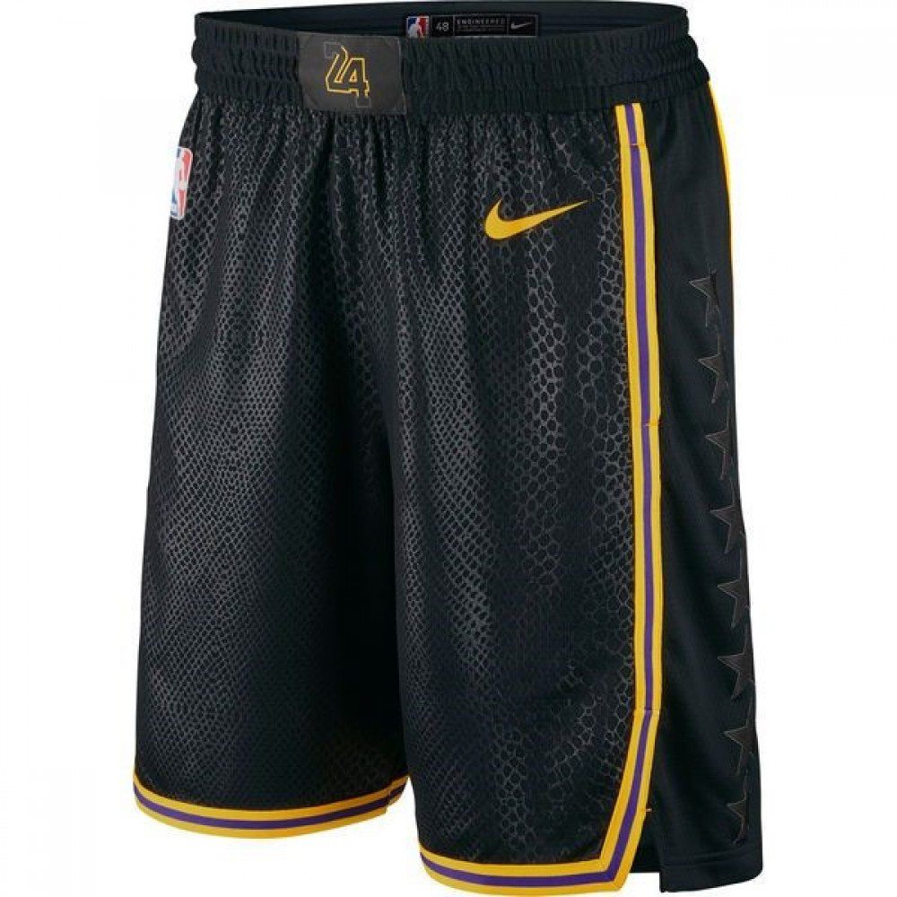 Men's Los Angeles Lakers Black Swingman Short - City Edition-Pro Kit Vault | Brand New 26/27 Sports Jerseys